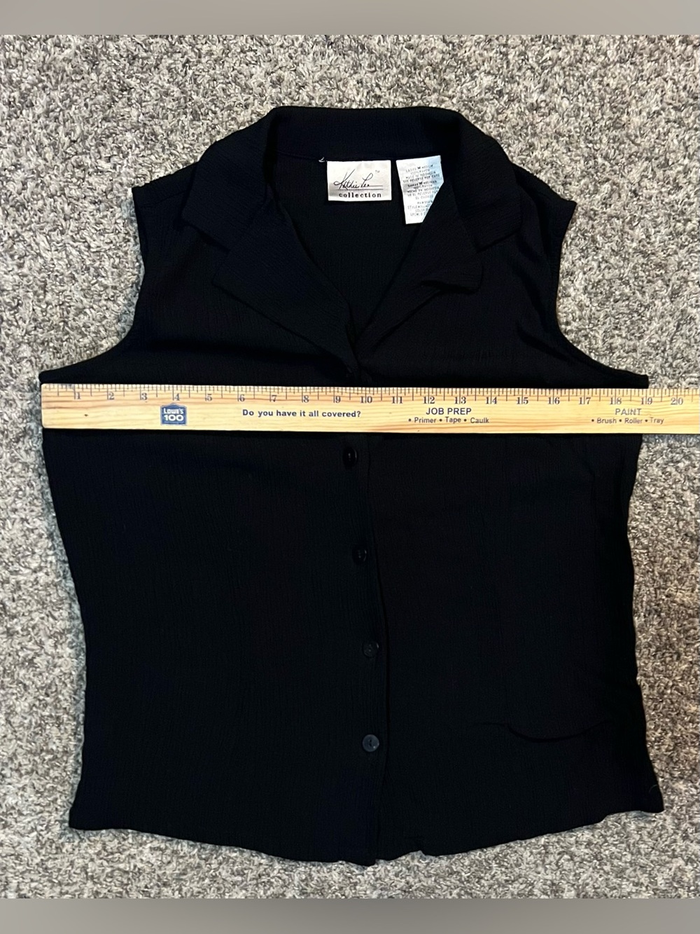 Kathie Lee Collection Women’s Sleeveless Button Up Collared V-Neck Top! Size M. - Picture 9 of 10